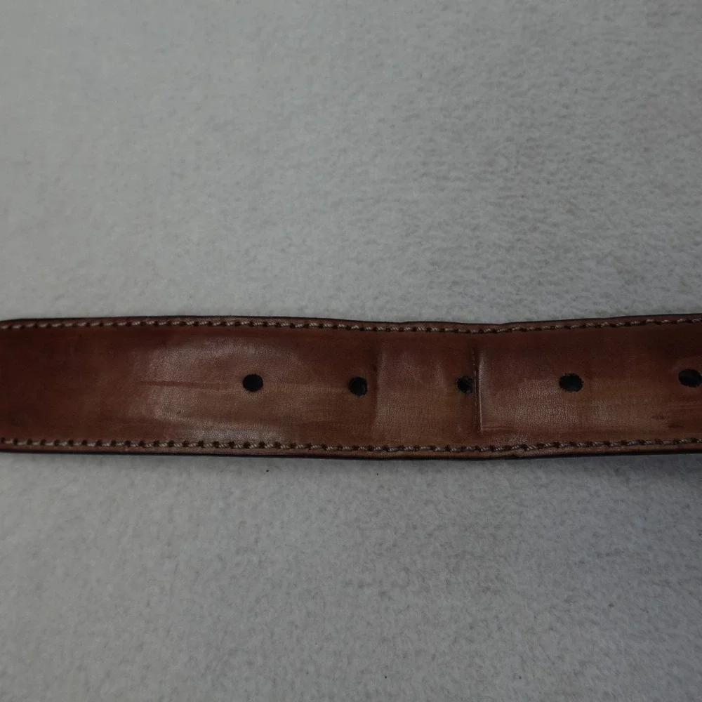 Magnanni Belt Mens 44 Brown Leather Dress Belt Made in Spain 1078
